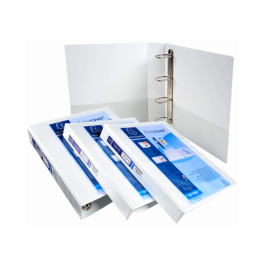 Exacompta Carpeta Canguro 4 Anillas 16 mm DIN A4+ Polipropileno Personalizable con 3 Bolsillos