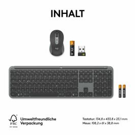Teclado y Ratón Logitech 920-012504 Grafito Alemán QWERTZ