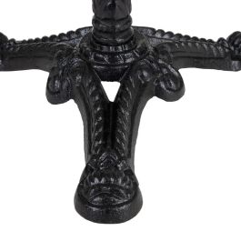 Mesa Auxiliar Blanco-Negro Metal-Mármol 60 X 60 X 71 cm