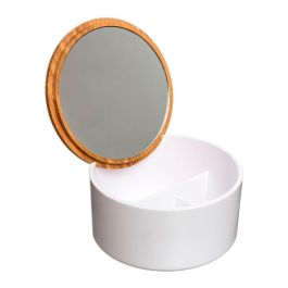 5Five Caja de almacenamiento con espejo para baño, bambú-blanco, modelo Natureo - ABS, bambú, vidrio Precio: 7.49999987. SKU: S7909808