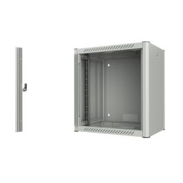 Lanview Rack Cabinet 19" 12U 60x45 Wallmount Pro con Puerta de Cristal Templado Antiestático y Paneles Laterales Desmontables