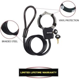 Master Lock Cable de Bloqueo con Llave de Seguridad Antirrobo para Bicicletas, Patinetes y Cochecitos - Acero Trenzado 1 m x 8 mm
