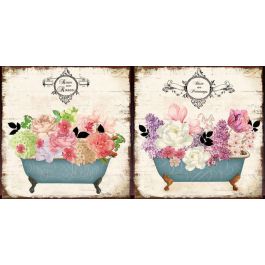 DKD Home Decor Decoración Pared Romántico Flores Metal Multicolor 30x30 cm (6 Unidades) Precio: 14.7899994. SKU: B1DTAH6PTQ