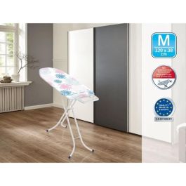 Leifheit 72577 Classic M Tabla de planchar 120x38 cm, regulable en altura, con reposapiernas fijo, metal expandido