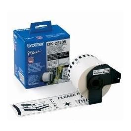 Brother DK-22205 Rollo de Cinta Continua Negra sobre Blanca para Etiquetas 62mm x 30.48m Precio: 20.50000029. SKU: B128KDL8JQ