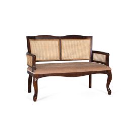 Giner y Colomer Banco de Sofá 2 Plazas Madera de Acacia Nogal Beige Precio: 1149.4879. SKU: B135ACJT37