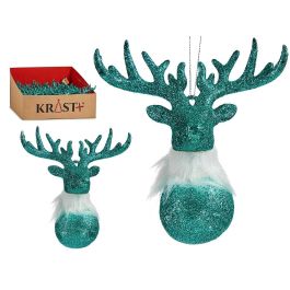 Adorno Arbol Navidad Reno Verde Menta Krist+ 14X15CM (48 Unidades) Precio: 74.69000033. SKU: B1JV3TW7R2