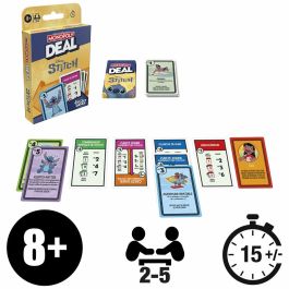 Hasbro HASG2975101 Monopoly Deal Stitch - Juego de Cartas Rápido (15 min) para Niños y Adultos (+8 años)