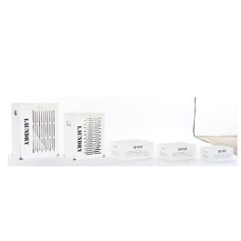 DKD Home Decor Cesta Ropa Sucia y Colada Set de 5 Piezas | 40x30x56 cm | MDF y Poliéster | Blanco y Negro para Hogar