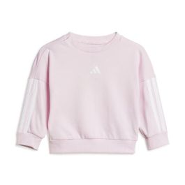 Conjunto Deportivo para Bebé Adidas 3 Bandas French Terry Jogger Rosa
