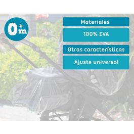 KioKids Protector de Lluvia y Clima Universal para Cochecito con Ventilación Transparente +0 Meses