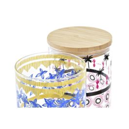 DKD Home Decor Bote Colonial de Borosilicato y Bambú 700 ml Azul Turquesa 10x12.5x10cm Apto Microondas Lavavajillas (12 Unidades) DKD Home Decor Bote Colonial de Borosilicato y Bambú 700 ml Azul Turquesa 10x12.5x10cm Apto Microondas Lavavajillas (12 Unidades)