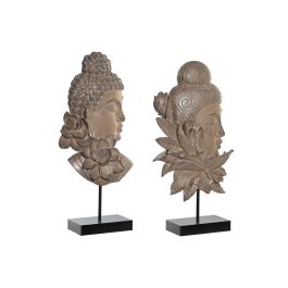 DKD Home Decor Figura Buda Oriental Resina Metal Marron Negro 8 x 42 x 23 cm (2 Unidades) Precio: 44.5000006. SKU: S3043286