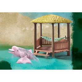 Playmobil 71143 Wiltopia Tour Remo Delfines de Río Set de Juego Flotante con 2 Tablas SUP, Caseta y Tarjeta Animal +4 Años