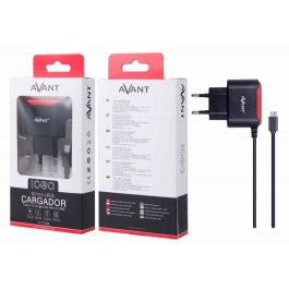 AVANT CONNECT Cargador de corriente con cable Micro USB 1A, color Negro