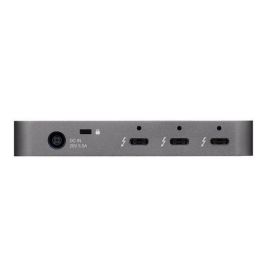 OWC Thunderbolt Hub 40Gb/s con 4 Puertos Thunderbolt 4 (USB-C) y USB-A 3.2 Gen 2 para Mac/PC, Soporta Dual 4K/8K, Carga, Gris Espacial