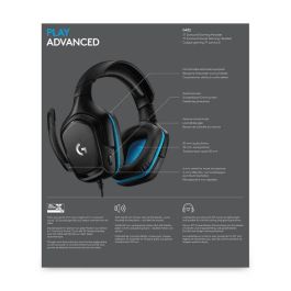Logitech Auriculares Gaming G432 con Micrófono, Sonido Envolvente DTS Headphone:X 2.0, Compatibles con PC, Consolas y Móviles