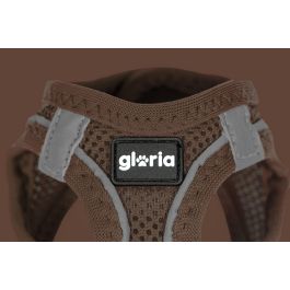 Gloria Arnés-Vestido Air Mesh Trek Star Marrón XXS Cuello 24-26cm Pecho 28-28.6cm. Ligero, Transpirable, Reflectante, Ajustable.