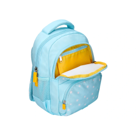 Liderpapel Mochila Multibolsillo Infantil Azul Flowers 350x110x270 mm
