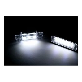 M-Tech LD-3528 Plafón de matrícula LED con 18x SMD 3528, 12V, Homologado ECE, para BMW Serie 1 E87/E81/E82/E88, Serie 6 E63/E64, Z4 E85/E86 (Kit 2 Unds.)