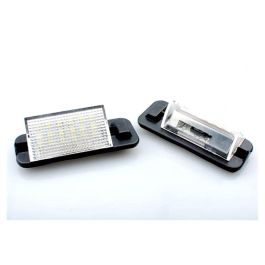 M-Tech LD-3528 Plafón de matrícula LED con 18x SMD 3528, 12V, Homologado ECE, para BMW Serie 1 E87/E81/E82/E88, Serie 6 E63/E64, Z4 E85/E86 (Kit 2 Unds.)