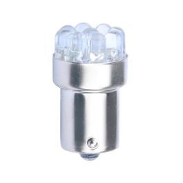M-Tech MTECLB033W Blister 2x Bombillas LED Ba15S 9 LEDs 5mm 12V Blanco para Intermitentes, Freno y Marcha Atrás
