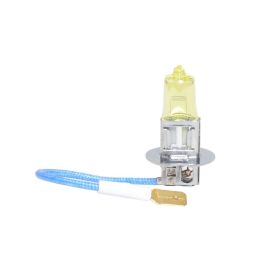 M-Tech Bombilla H3 12V Duo GOLD 55W Retro, Temperatura de Color 3200K, Cristal de Cuarzo Templado, Base de Acero Inoxidable, Alta Visibilidad