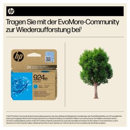 HP Cartucho de Tinta Original 924e Cian XL Alto Rendimiento 800 páginas