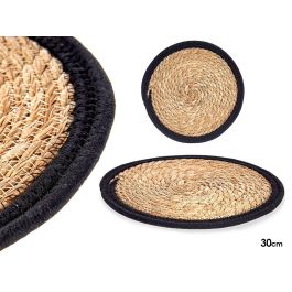 Giftdecor Tapete Natural con Borde Negro 30 cm x 30 cm x 1 cm Fibra Natural Color Natural y Negro (Set de 48) Precio: 100.49999971. SKU: S3608994