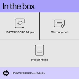 HP 45W USB-C LC Power Adapter HP 45W USB-C LC Power Adapter