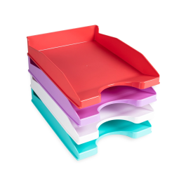 Q-connect Bandeja sobremesa plástico blanco opaco 240x70x340 mm