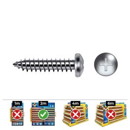Celo Tornillo chapa alomada philips din/ref 7981 4,8x50mm zincado, Caja 100 unid.