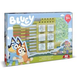 Caja para sellos - MULTIPRINT - 4120 - Bluey - 7 sellos de madera y látex, 12 rotuladores Giotto, regla, álbum para colorear Precio: 36.79000039. SKU: B164KBT6LV