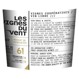 Les Vignes du Vent IC61 Blanco 2022 Muscat de Rivesaltes - Vino Dulce Natural