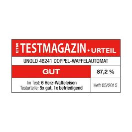 UNOLD 48241 Máquina para Gofres Doble, Forma Corazón, Negro/Plata, 1300W