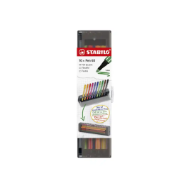 Stabilo Rotulador Pen 68 Acuarelable Estuche Click Set 10 Unidades Colores Surtidos Trazo 1 mm