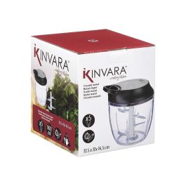 Kinvara Triturador Manual Tapa Acero 5 Cuchillas - Plástico y Metal - 13.5 x 14.5 x 12 cm (12 Unidades)