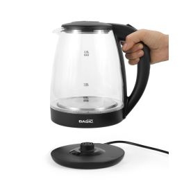 Basic Home Hervidor de Agua Eléctrico de Vidrio 2 L - 1500W Inde - 21 x 15,5 x 22,5 cm (6 Unidades)
