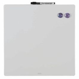 Nobo Pizarra Magnética Blanca 360x360mm con Rotulador e Imanes, 1903802