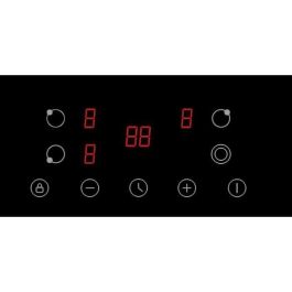 Oceanic Vitrocerámica 5200W 3 Zonas Negro 60 cm con Temporizador y Controles Sensibles