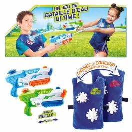 Canal Toys Juego de Agua Kit 2 Jugadores Batalla Agua Dispara hasta 10 Metros Blanco Cambia Color Secado Rápido