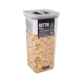 Quttin Tarro Hermetico PET 1500 ml 11.2 x 11.2 x 23 cm (12 Unidades)