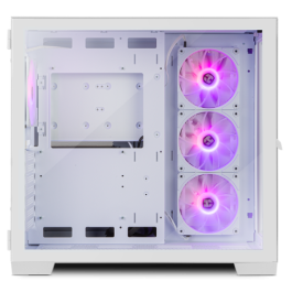NOX Hummer Astra Midi Tower Blanco Caja PC Gaming Doble Cristal Templado, 4 Ventiladores ARGB, USB-C