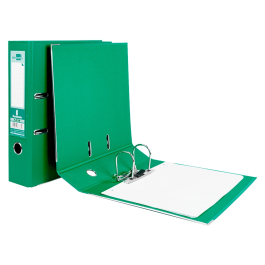 Liderpapel Documenta Archivador de Palanca A4 Verde con Rado y Compresor Metálico Lomo 75mm