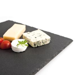 Quid Gastro Fun Bandeja de Pizarra Negra 30x20 cm Mineral Rugoso
