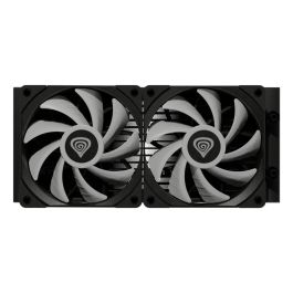 GENESIS NLG-2319 Kit de Refrigeración Líquida para Carcasa de Ordenador, 2 Ventiladores, Iluminación LED RGB Multicolor, Negro