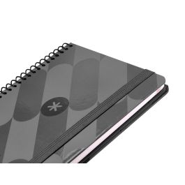 Agenda Espiral Antartik Pattern A6+ 2025 Semana Vista Color Negro Papel 80 gr