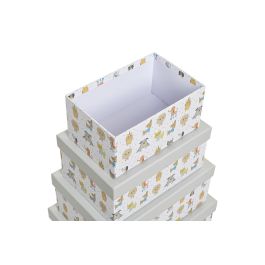 Caja Kids DKD Home Decor Blanco Multicolor 33.5 x 15.5 x 43.5 cm Set de 10 Caja Kids DKD Home Decor Blanco Multicolor 33.5 x 15.5 x 43.5 cm Set de 10