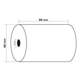 Rollo Sumadora Exacompta Termico 80 mm X 60 mm 48 gr-M2 10 unidades