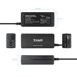 Cargador de Portátil TooQ TQLC-65BS02AT/ 65W/ Automático/ 8 Conectores/ Voltaje 18.5-20V/ 1 USB Cargador de Portátil TooQ TQLC-65BS02AT/ 65W/ Automático/ 8 Conectores/ Voltaje 18.5-20V/ 1 USB